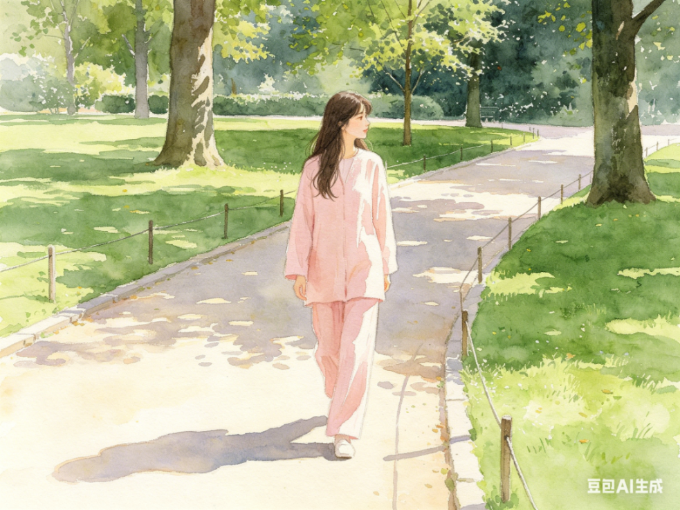 水彩画风格 户外长衣长裤浅色1.png